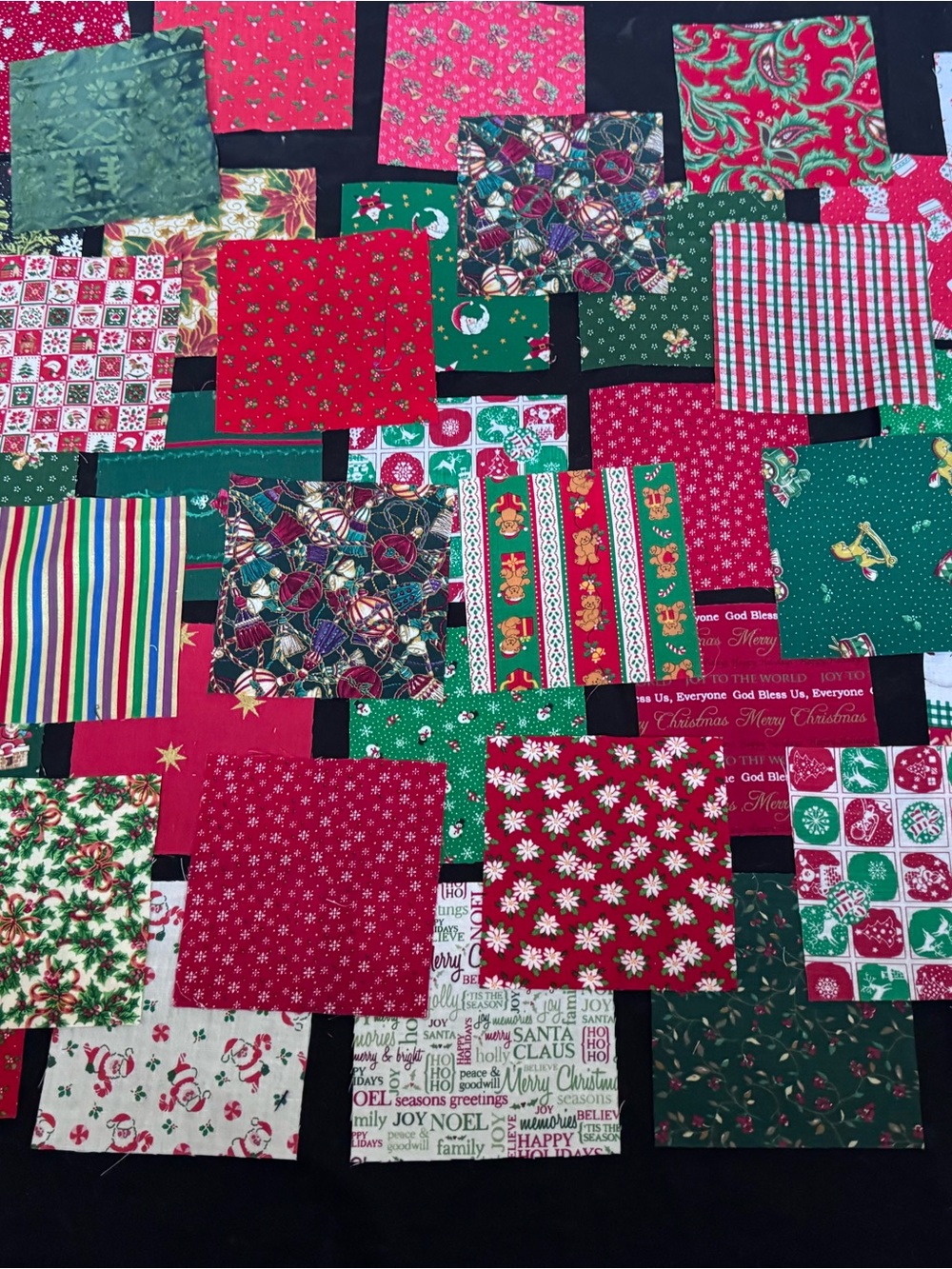 Pre-cut 5x5 Christmas/Holiday print cotton squares
